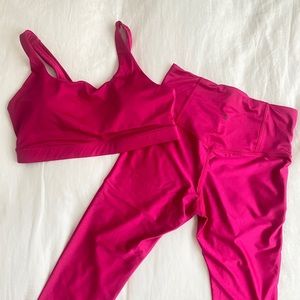Athleta Elation Shine Set - Hot Pink